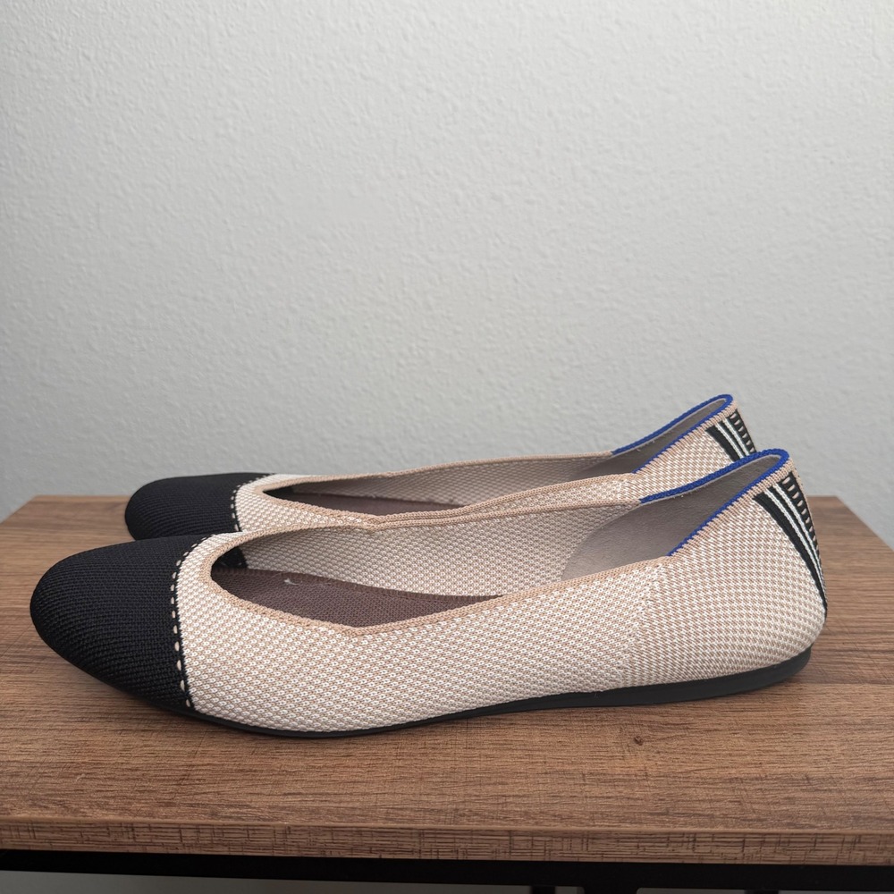 Rothy's The Square Tuxedo Flats Womens 11 Minimalist Knit Workwear Travel Shoes - Picture 5 of 10